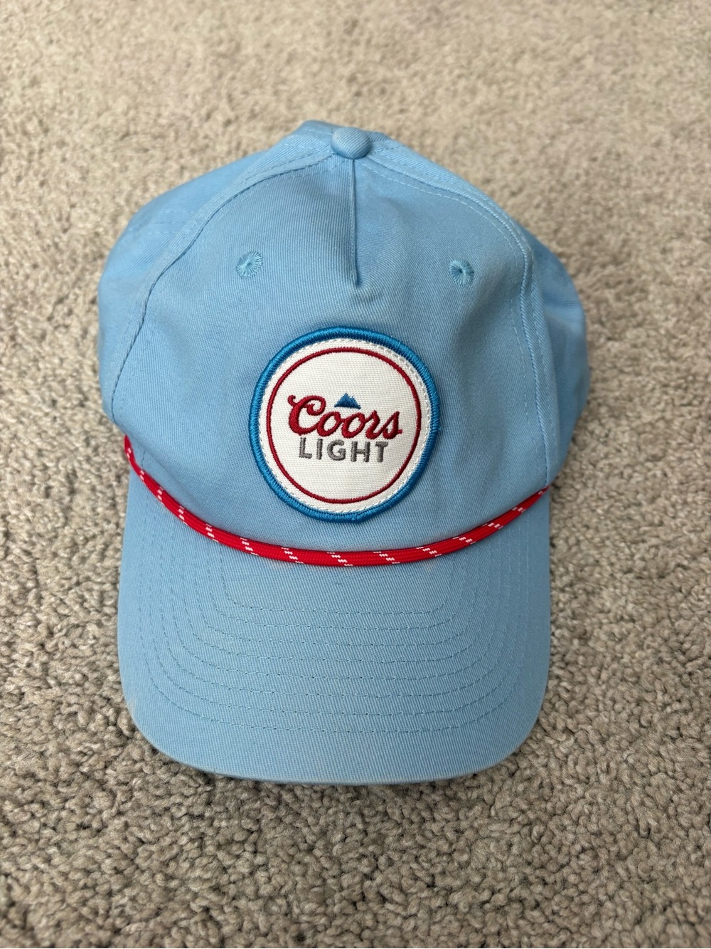 Coors Light Men's Light Blue Logo Rope Baseball Cap